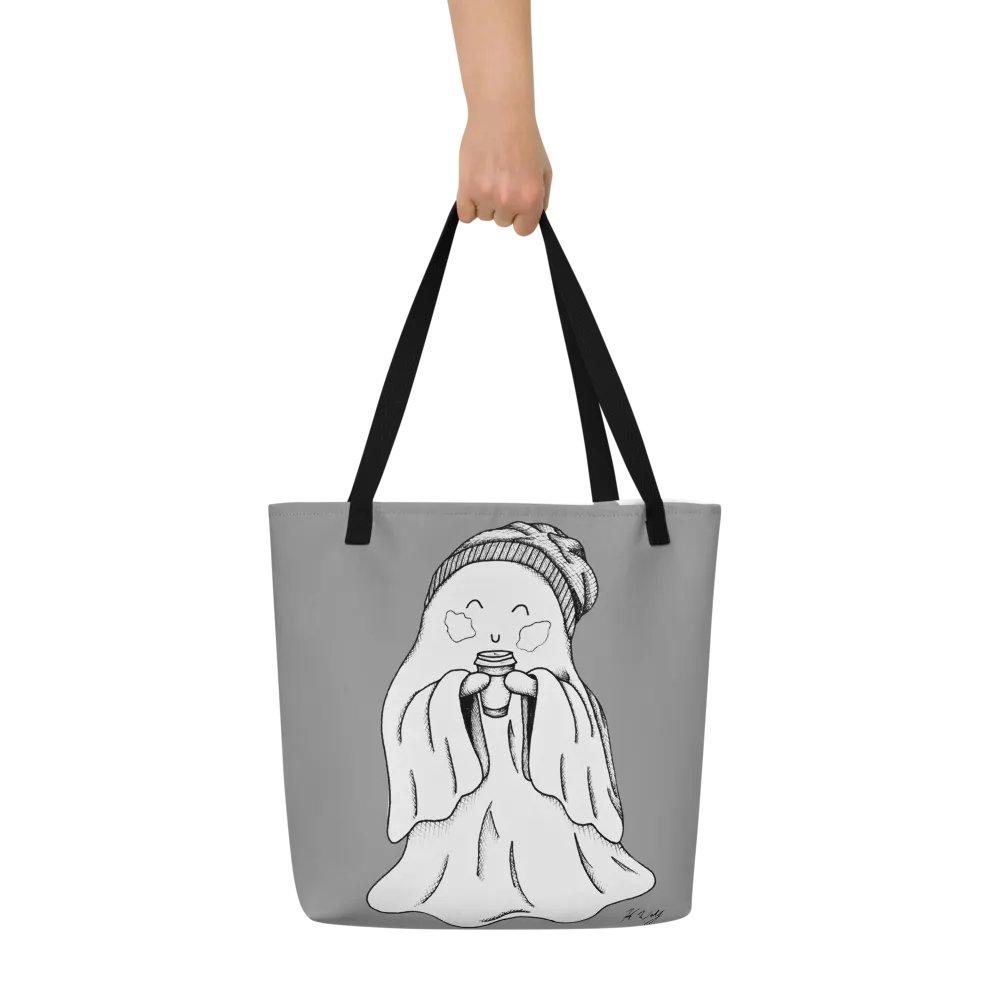 Caffeine Ghost All-Over Print Tote Bag product image (6)