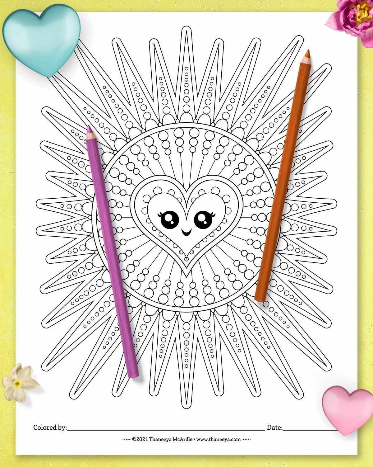 Heart Coloring Pages product image (9)