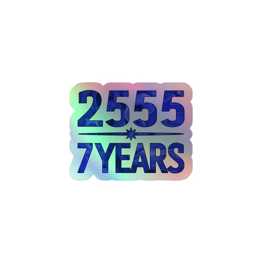 2555 | 7 Years Holographic Sticker product image (1)
