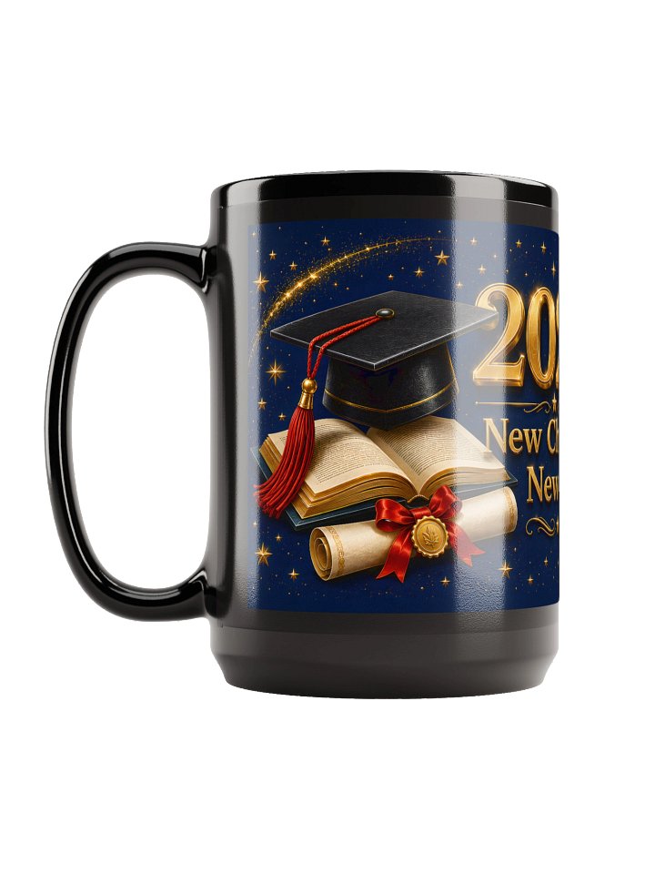 "Class of 2026 New Chapter New Me" Graduation Mug — Navy Wrap product image (2)
