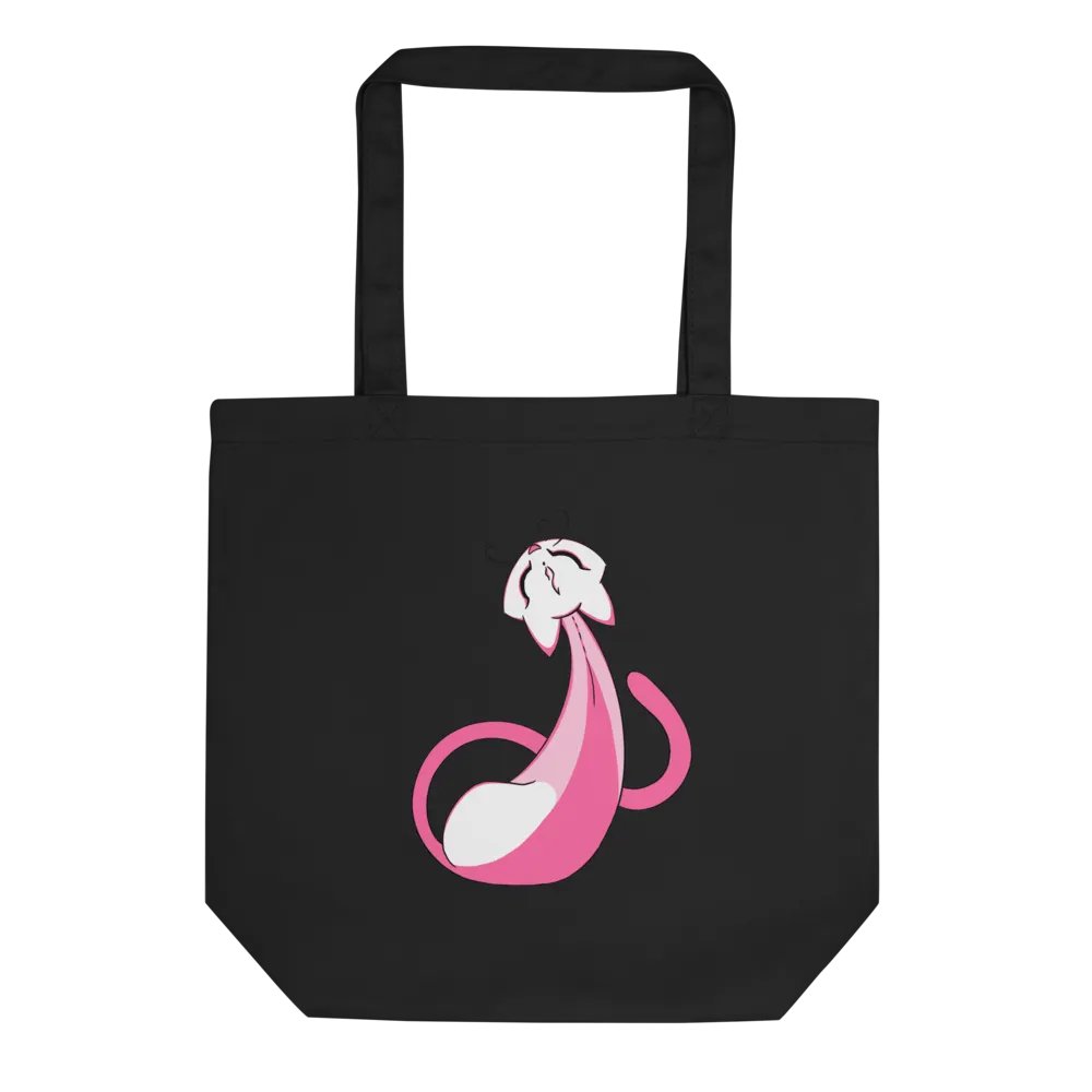 Calming Pink Cat Totebag / Black-Oyster product image (1)