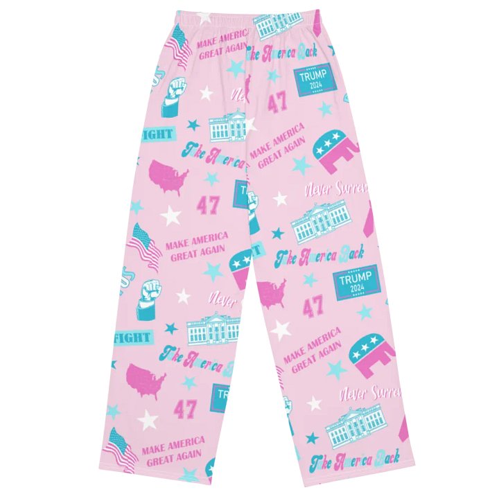 Trump 2024 Election-Themed Patriot Make America Great Again Pink Pattern Pajama Pant product image (2)