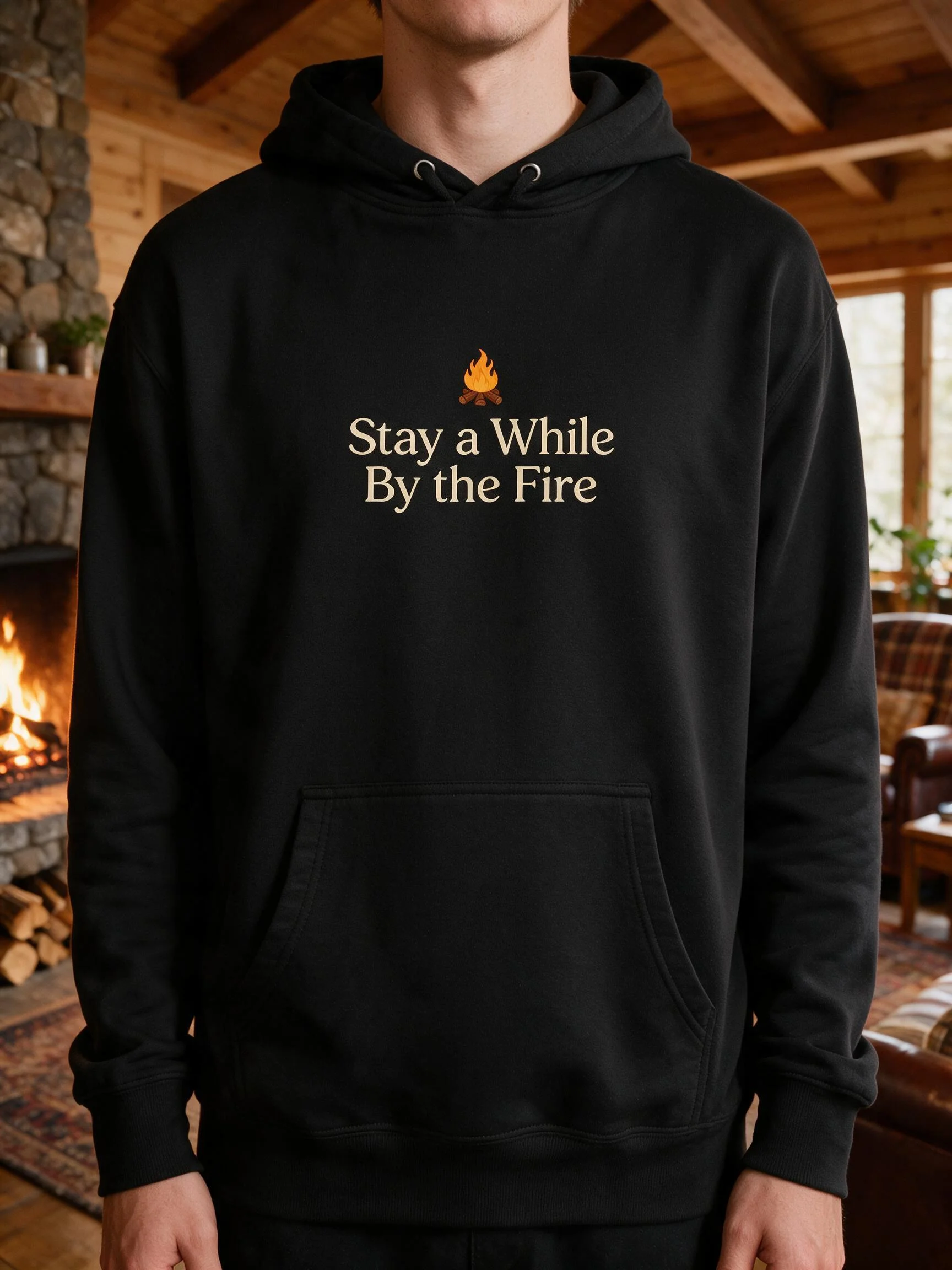 Stay a While By the Fire — Bard & Ember Hoodie product image (1)