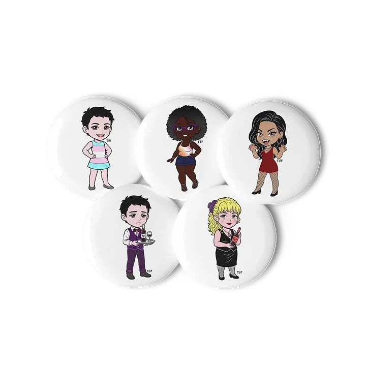 Chibi Buttons (Set of 5) product image (2)