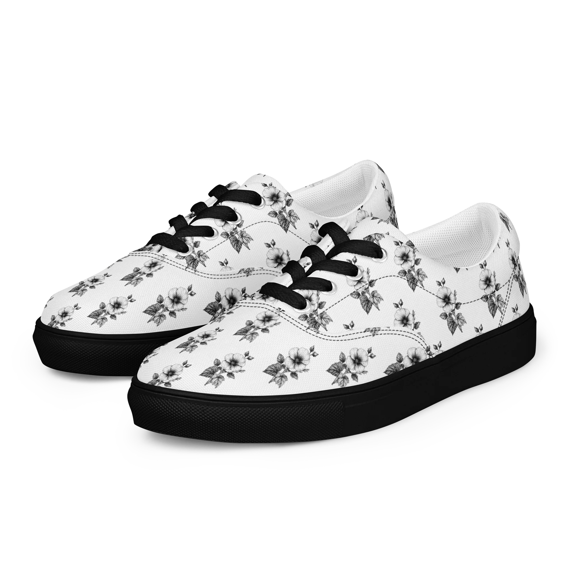 Floral Lace-Up Canvas Shoes product image (2)