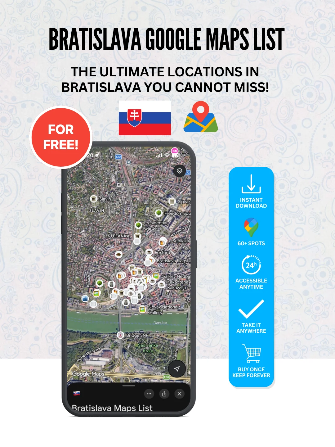 Bratislava Cheat Sheet + Free Google Maps List (60+ LOCATIONS) product image (3)