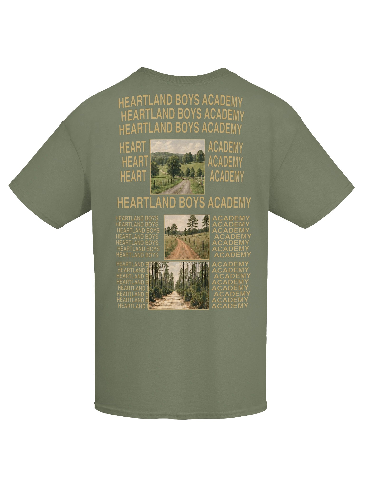 Heartland - Green Shield Logo Tee w/ Scenes on Back product image (27)