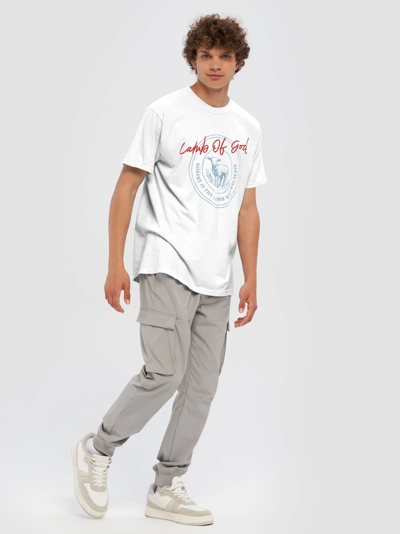 'Lamb of God' white combo tshirt product image (5)