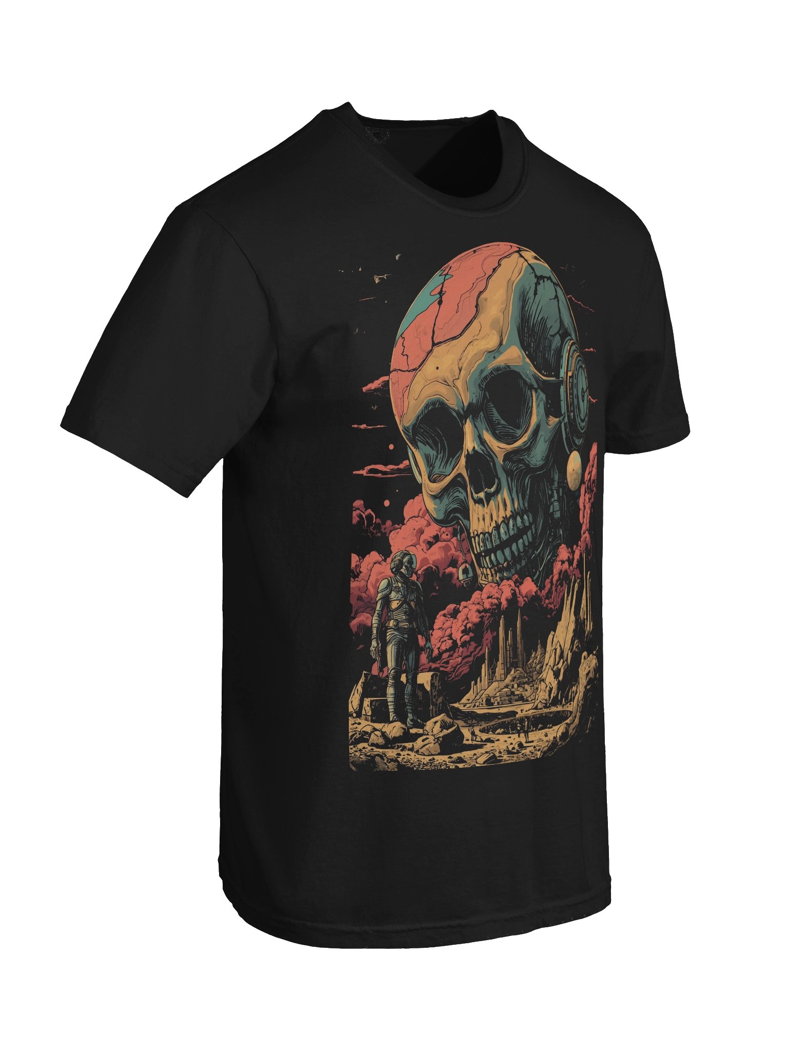 Retro Sci-Fi Skullscape Heavyweight T-Shirt product image (4)