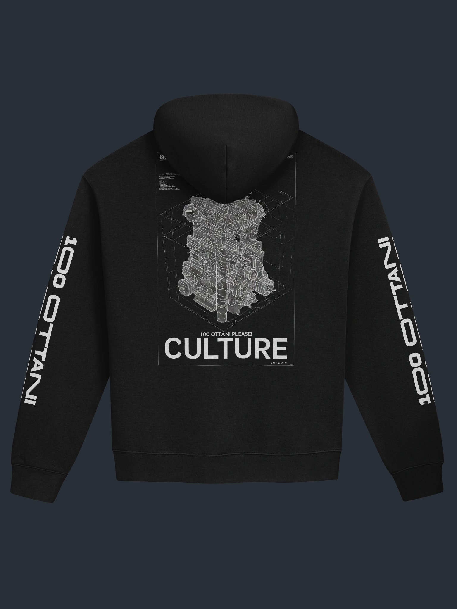 100 Ottani Please!™ Premium Oversized Racing Streetwear Hoodie | Motion Theory Edition product image (1)