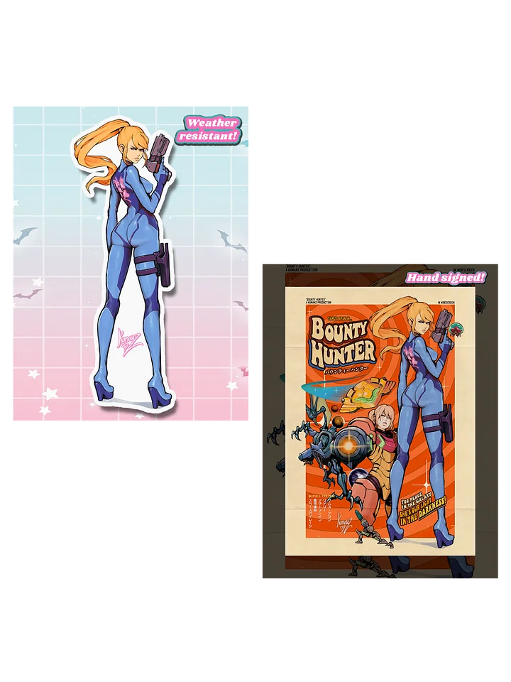 The Bounty Hunter Signed Print + XL Sticker product image (1)