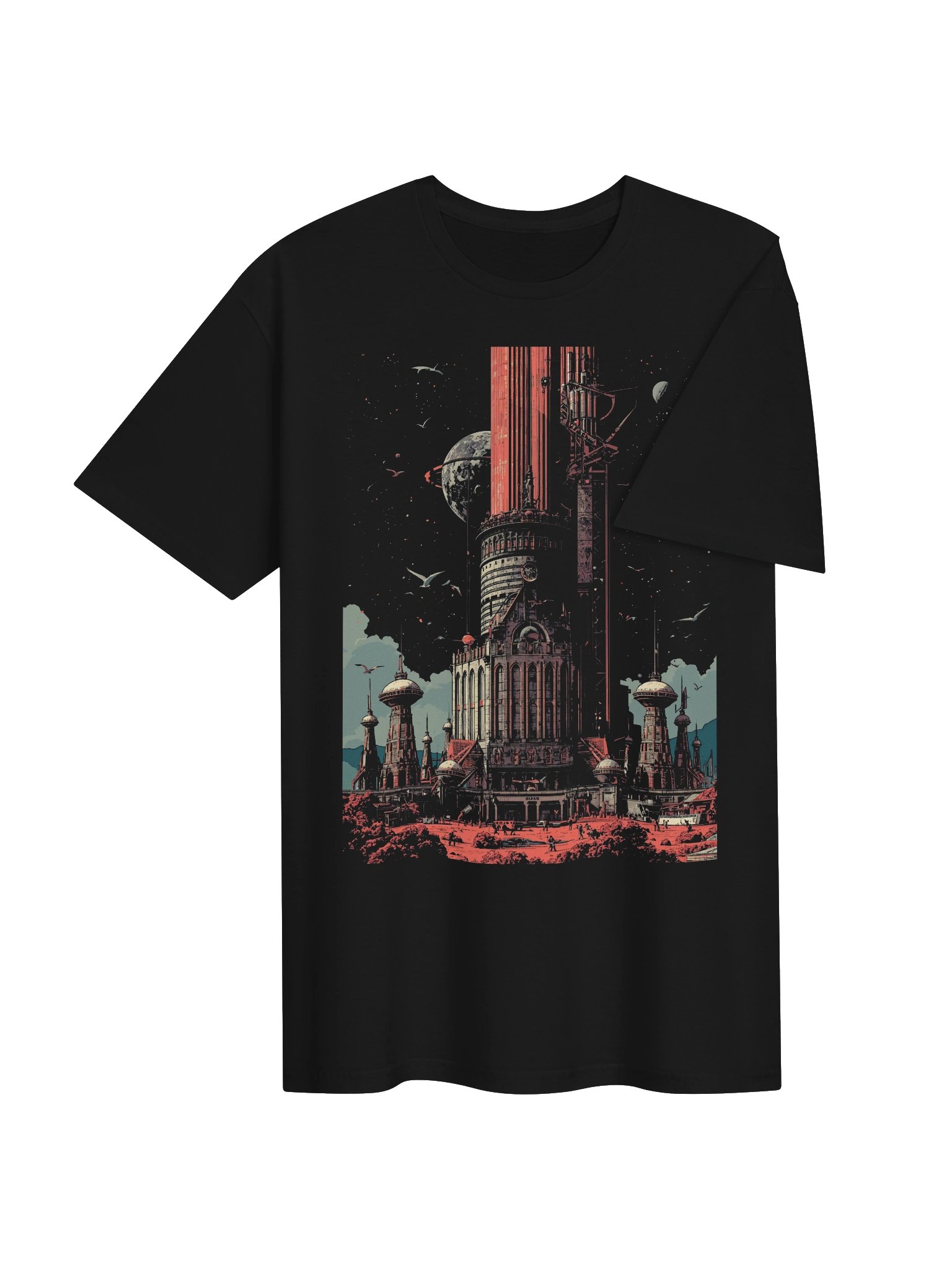 Retro Sci-Fi Tower Spaceport T-Shirt product image (7)