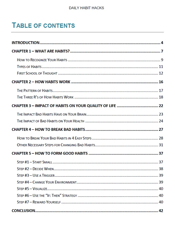 Daily Habit Hacks eBook product image (2)