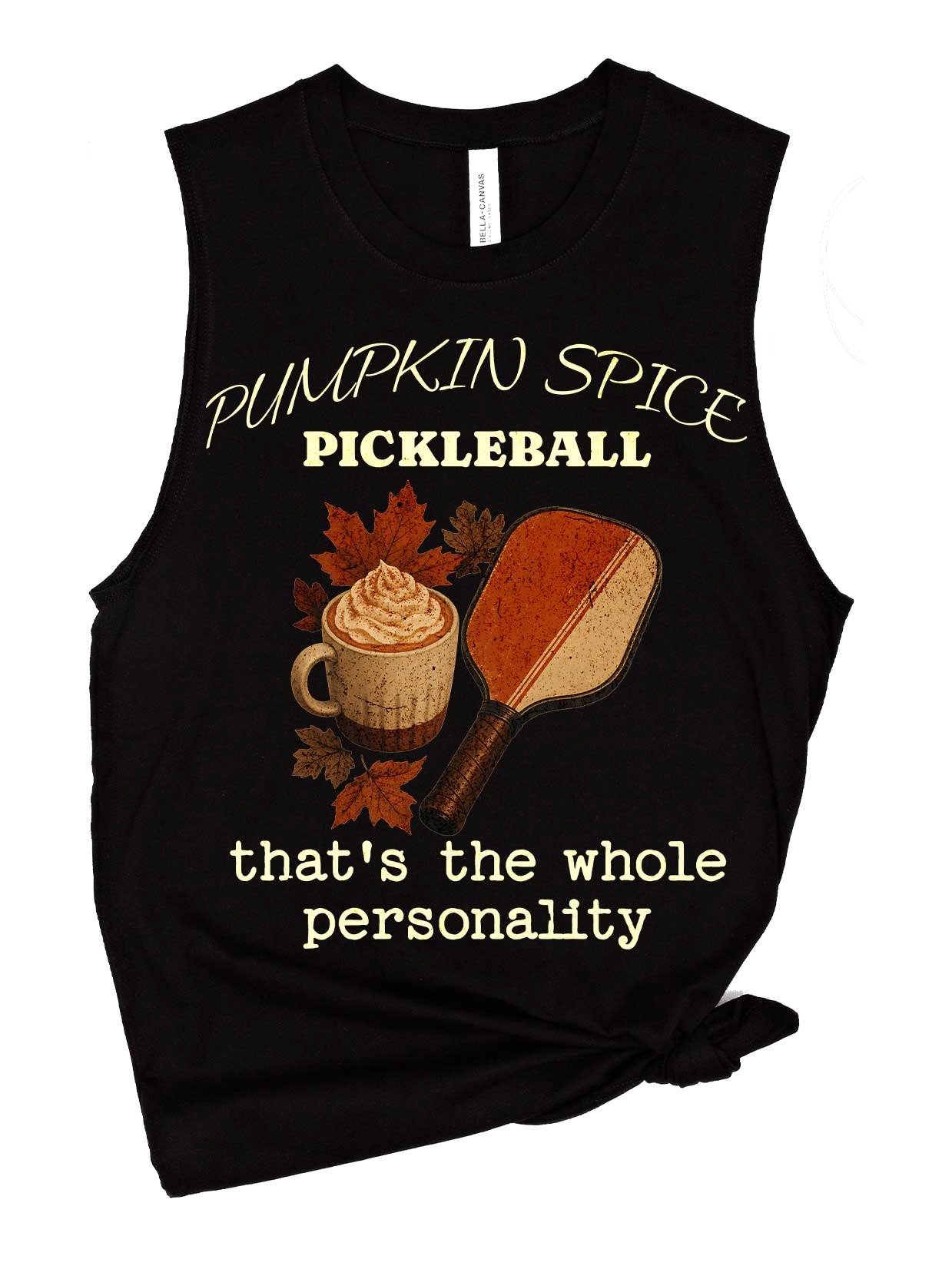Funny Pumpkin Spice Pickleball Tank Top Fall Gift for Women product image (1)