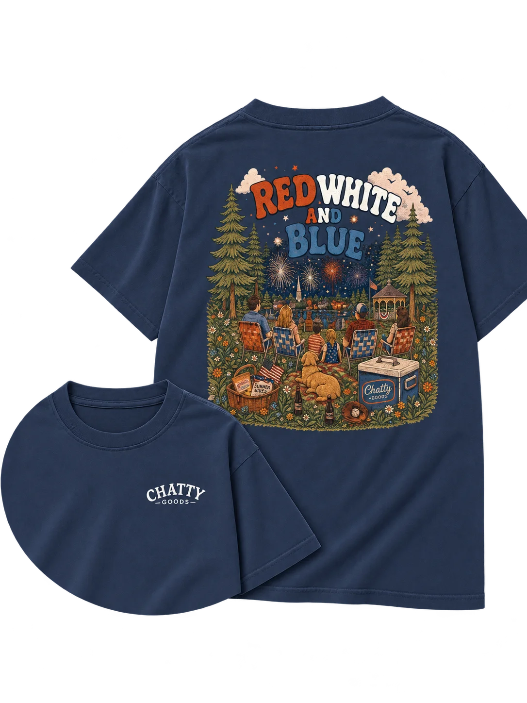 Red, White and Blue USA Fireworks Tee | Americana Collection product image (1)