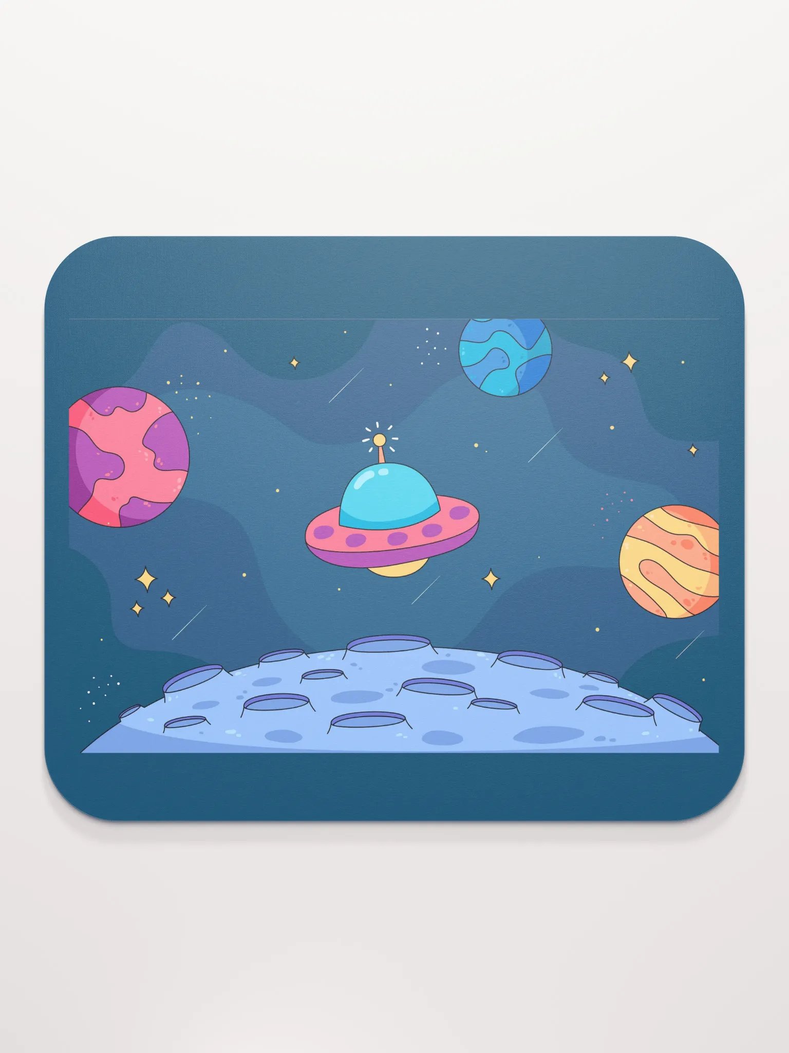 Whimsical Space Adventure Mouse Pad – Cosmic Design for Smooth Navigation product image (2)