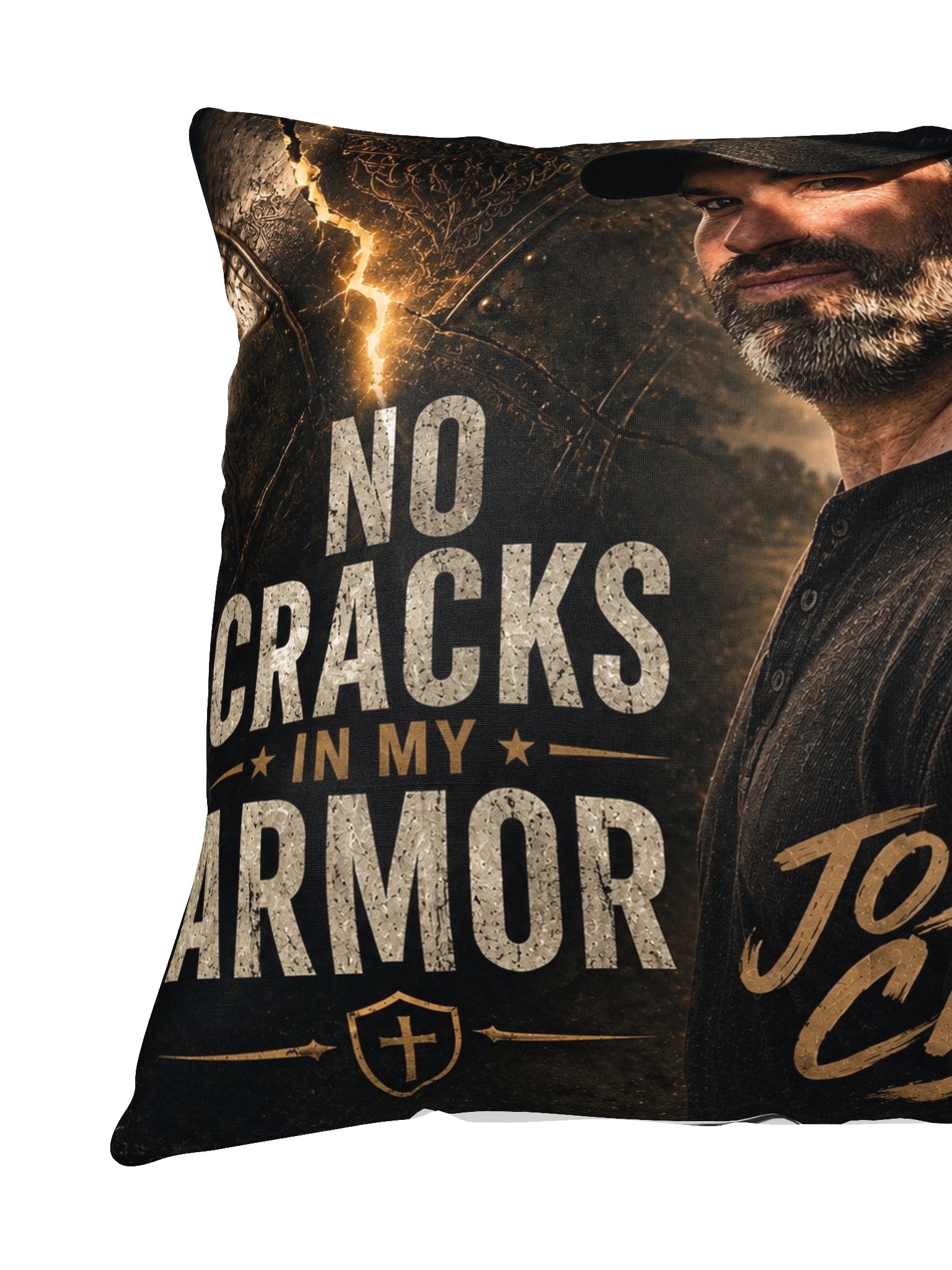 Joshua Clark Music_No Cracks In My Armor Duel Sided Pillow product image (5)