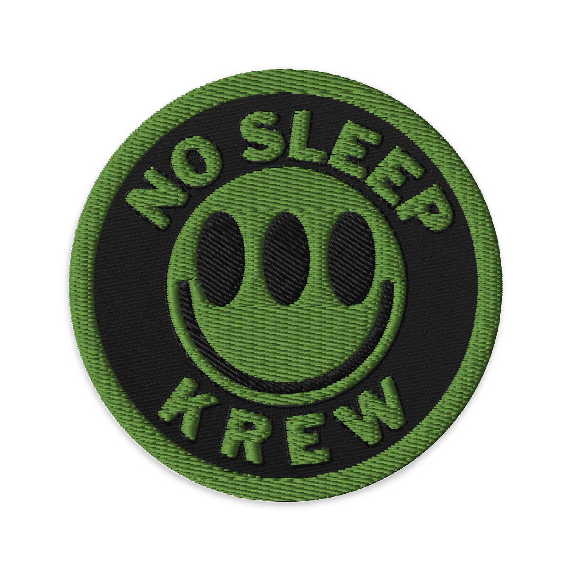 💚 No Sleep Krew Embroidered Patch – Green Edition product image (1)