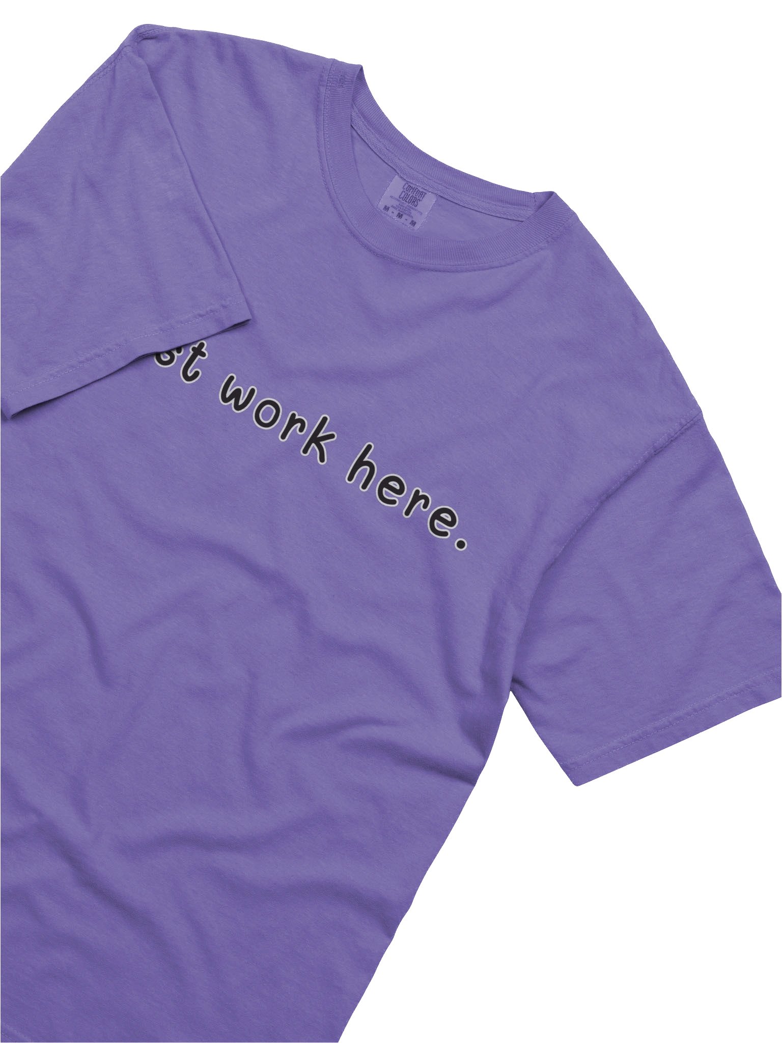 I just work here [Dark Lovingly Version] T-Shirt product image (75)