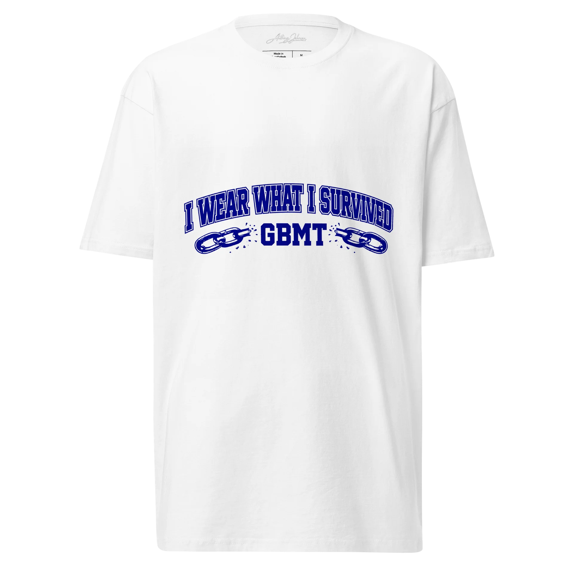 I Wear What I Survived White GBMT Tee product image (1)