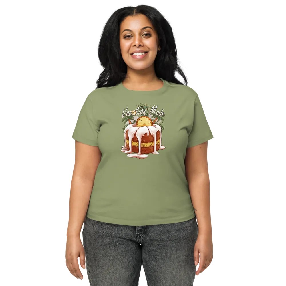 Vacation Mode Pineapple Life High wasted  Women's T-shirt product image (6)