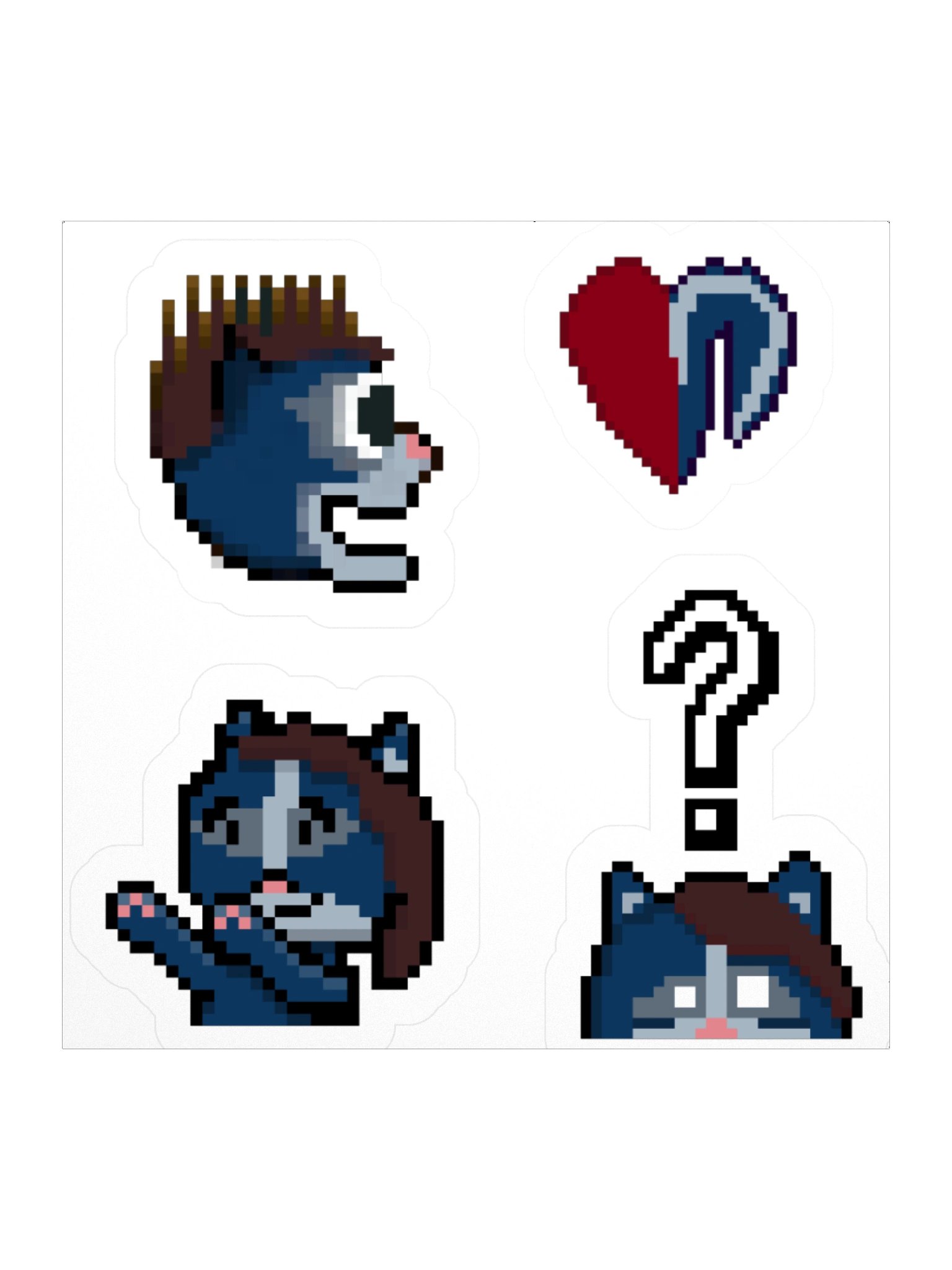WPGN Pixel Skunk Kiss Cut Sticker Pack product image (1)