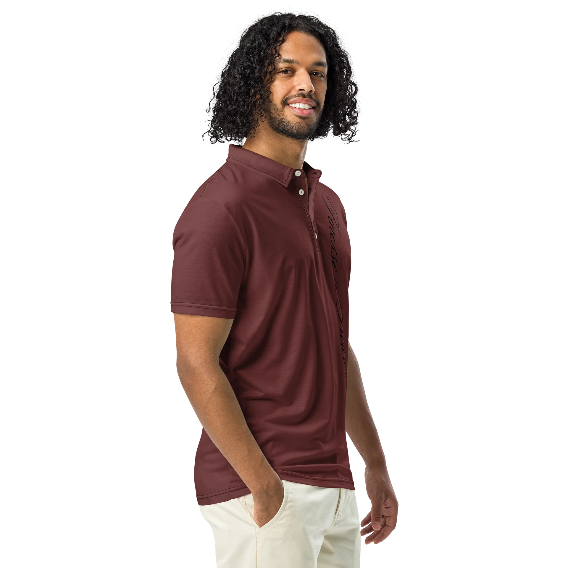 F&F Left Script Slim Fit Polo Shirt (ABRN) product image (1)