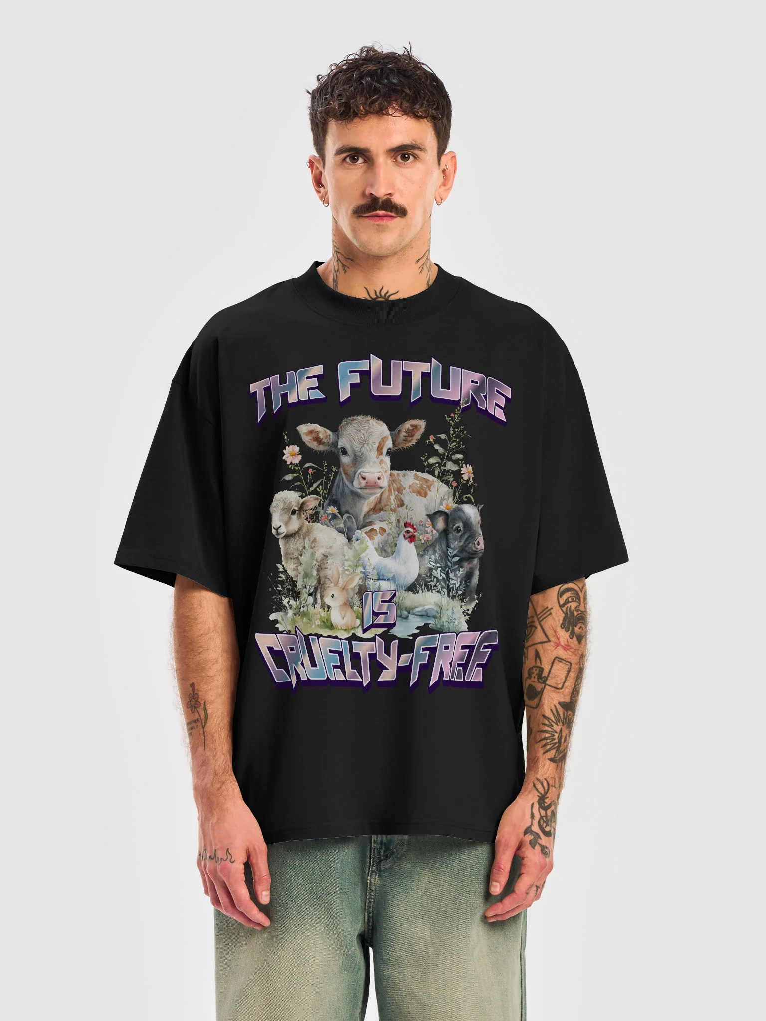 The Future Is Cruelty-Free Oversized Tee product image (3)