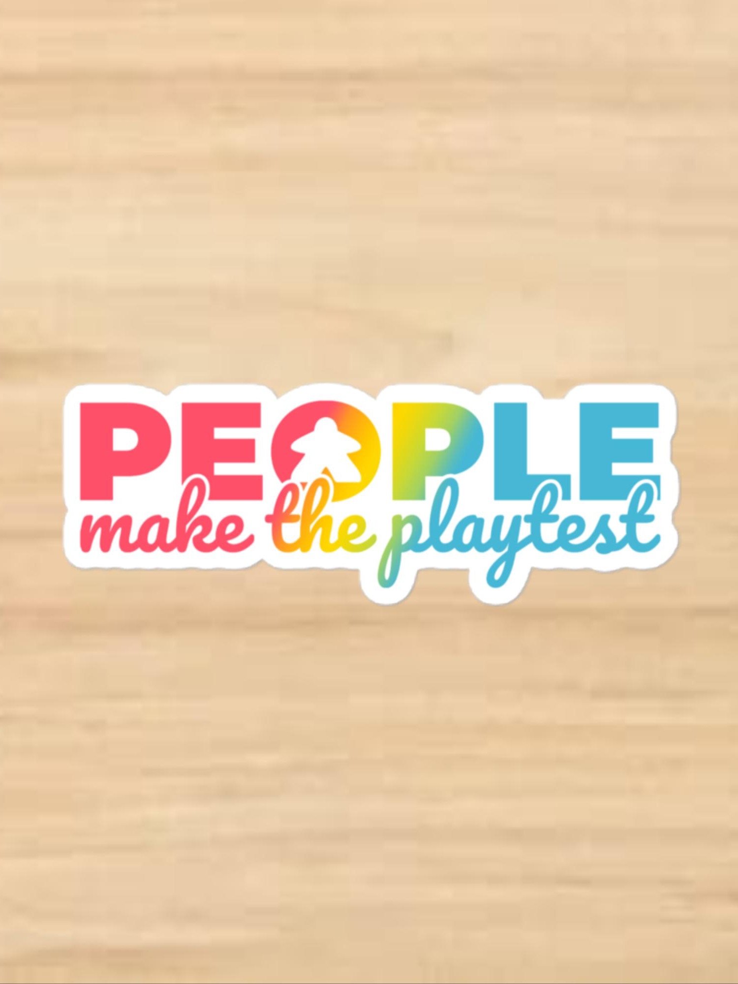 Little Meeple Pan Pride PMTP Vinyl Sticker product image (1)