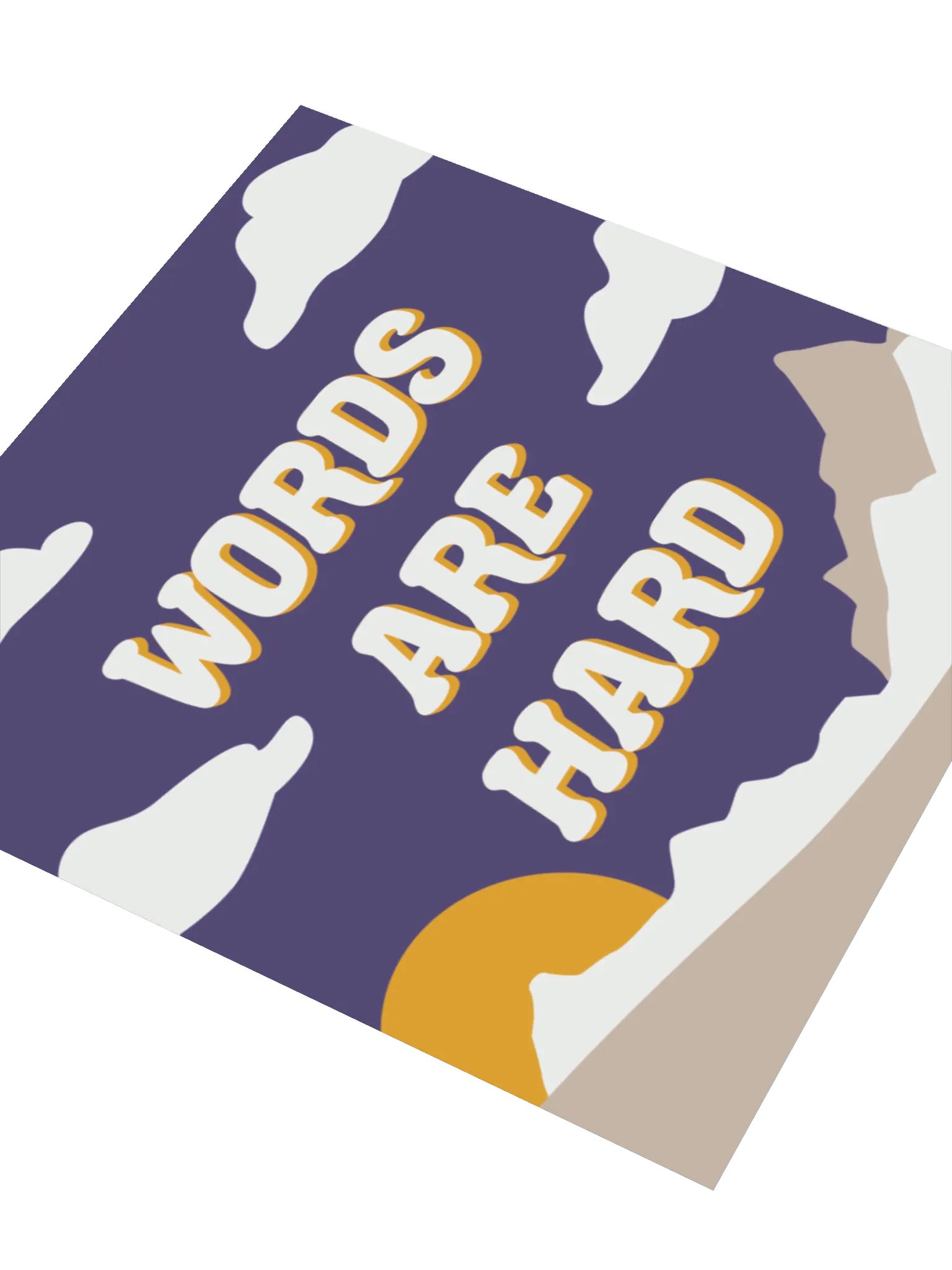 Words Are Hard Landscape Sticker product image (3)