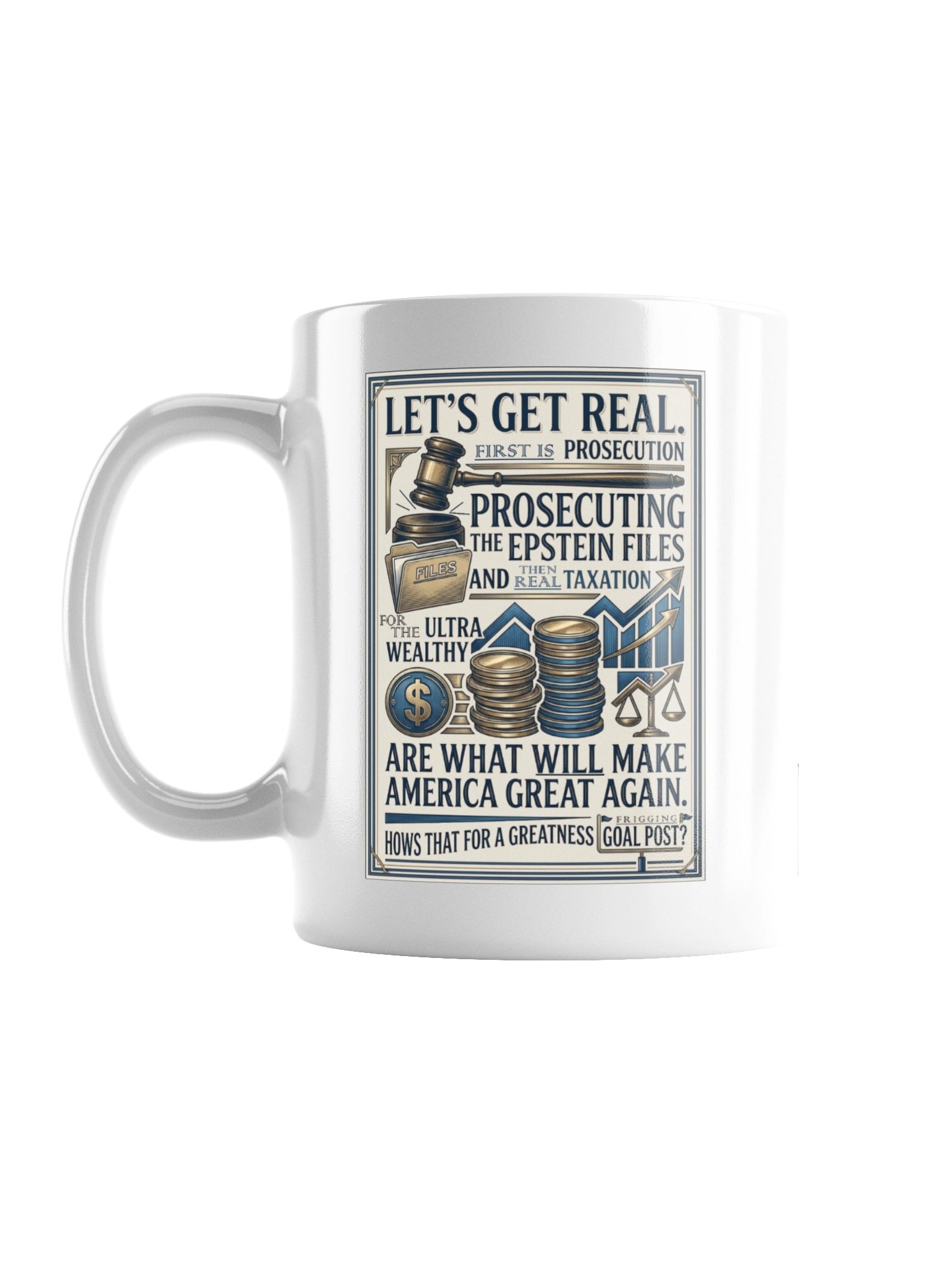 High quality ceramic mug says: "Let's Get Real. " product image (2)