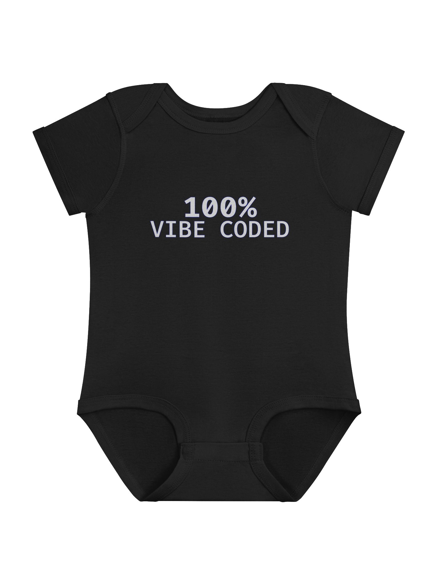 100% VIBE CODED Baby Bodysuit | AI Geek Spirit Collection | TOKI Edition product image (2)