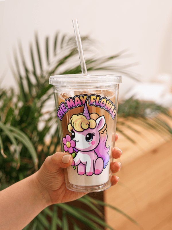 The May Flower - Double Wall Clear Plastic Tumbler product image (1)