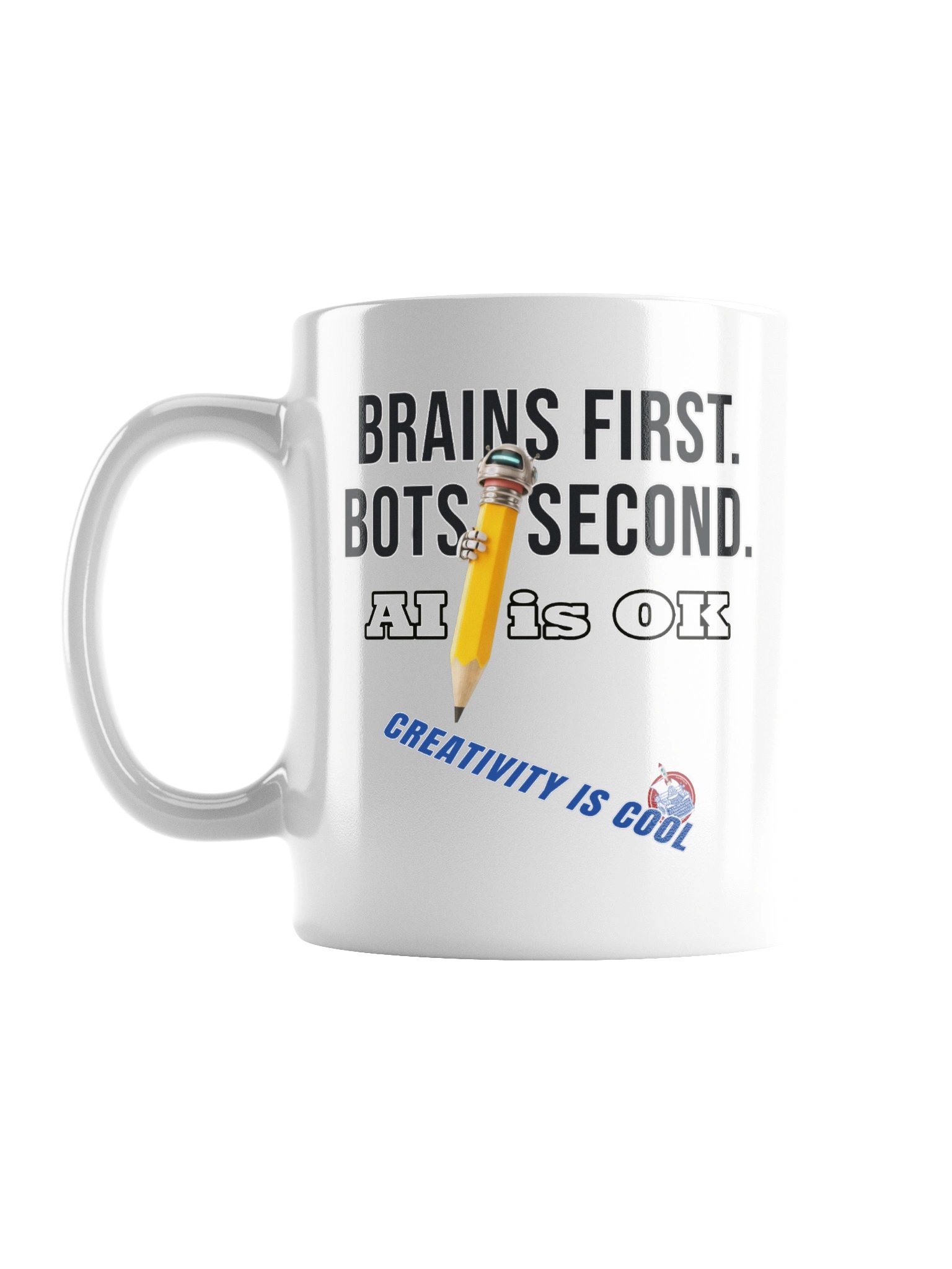 Brains Before Bots Mug product image (1)