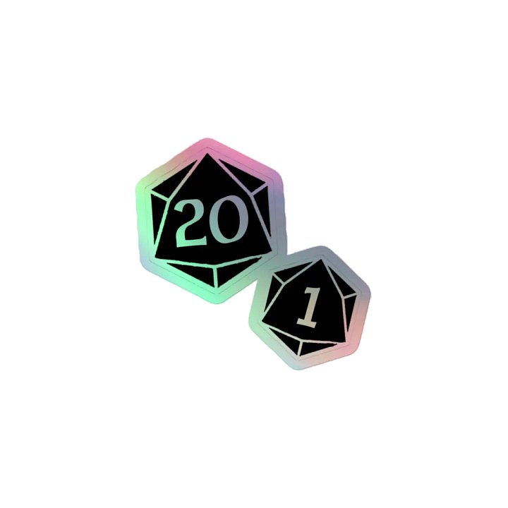 Nat 20 & Nat 1 Holosticker product image (1)