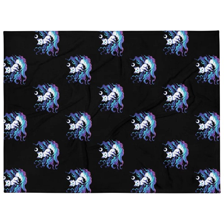 Mystical Moon Fox Throw Blanket product image (1)