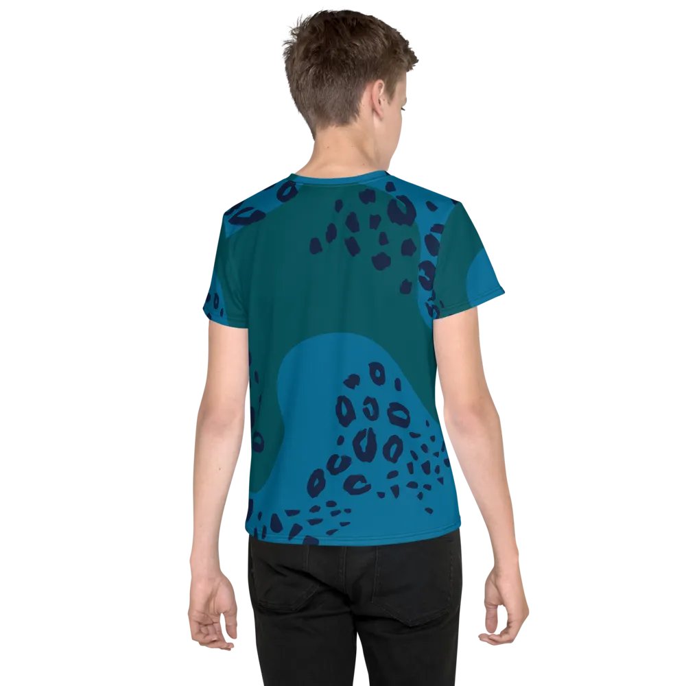 Dynamic Teal Youth T-Shirt product image (2)