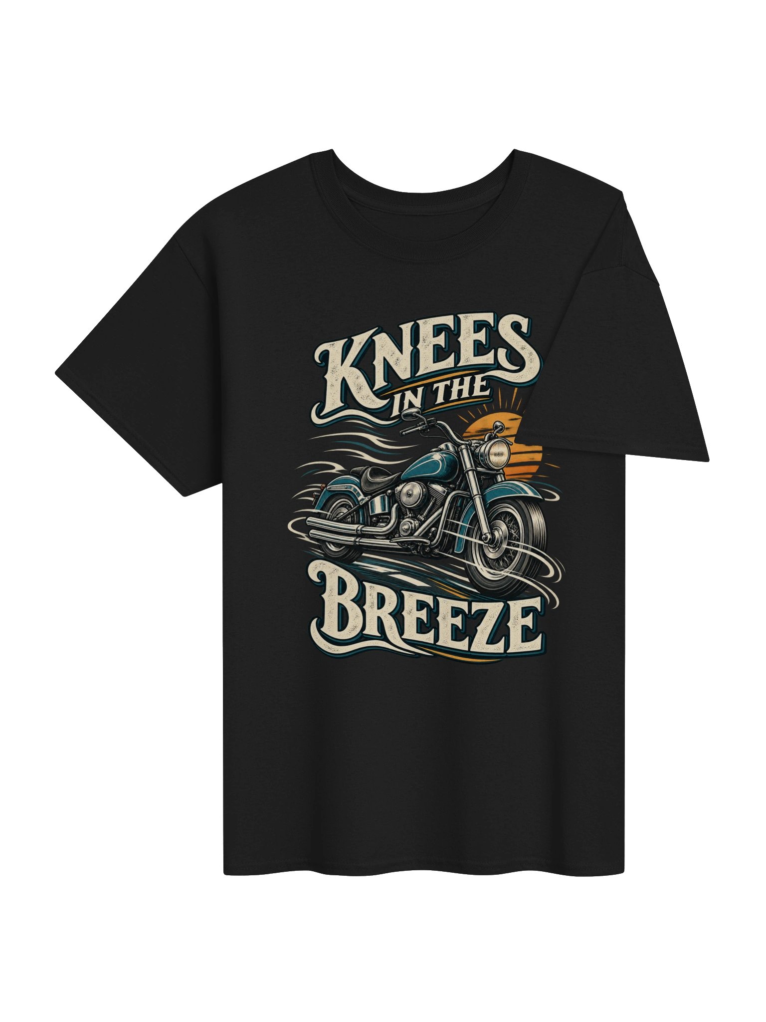 Knees in the Breeze – Vintage Biker Motorcycle T-Shirt product image (4)