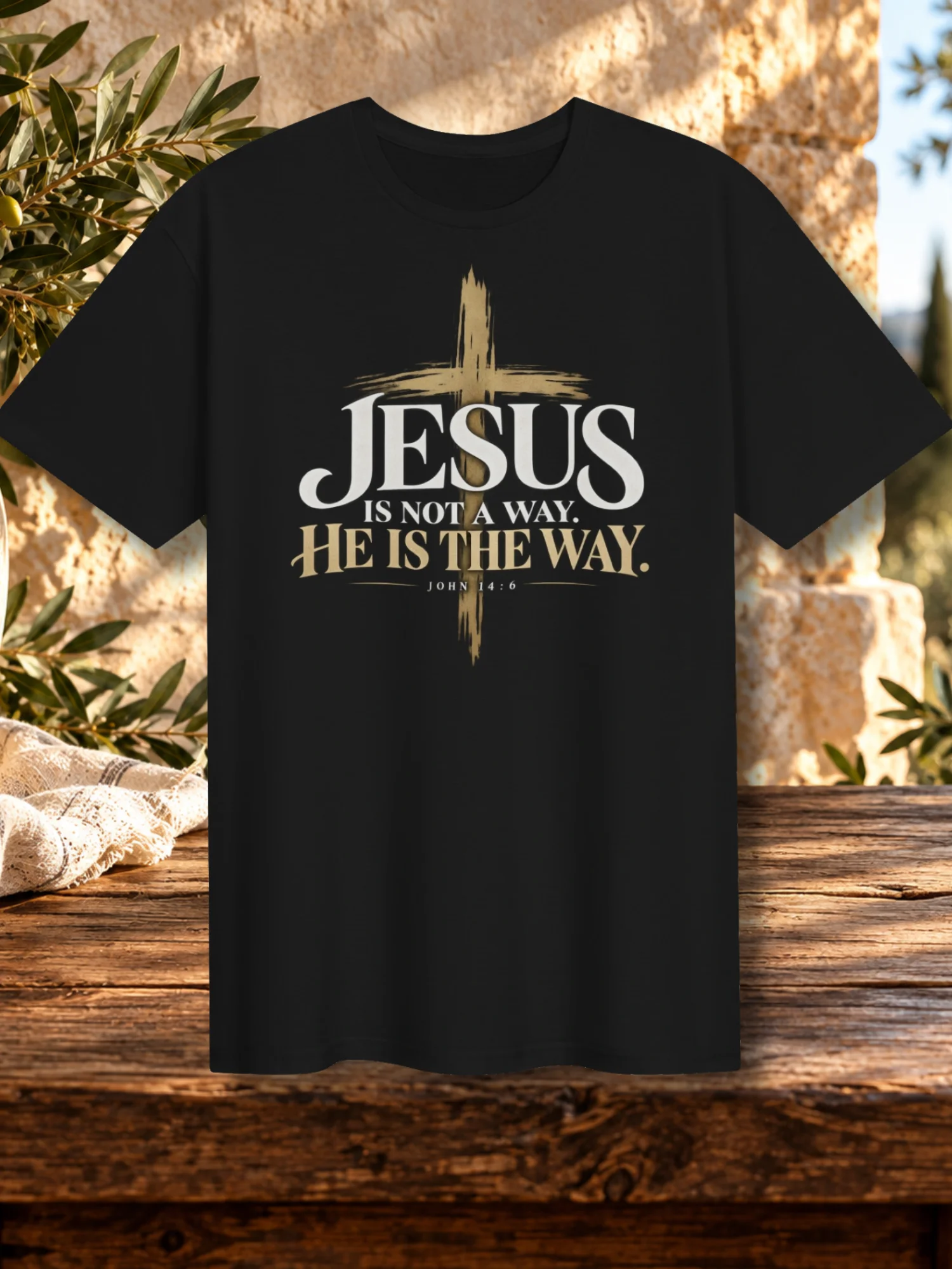 Jesus Is Not a Way. He Is the Way. Christian T-Shirt | John 14:6 product image (2)