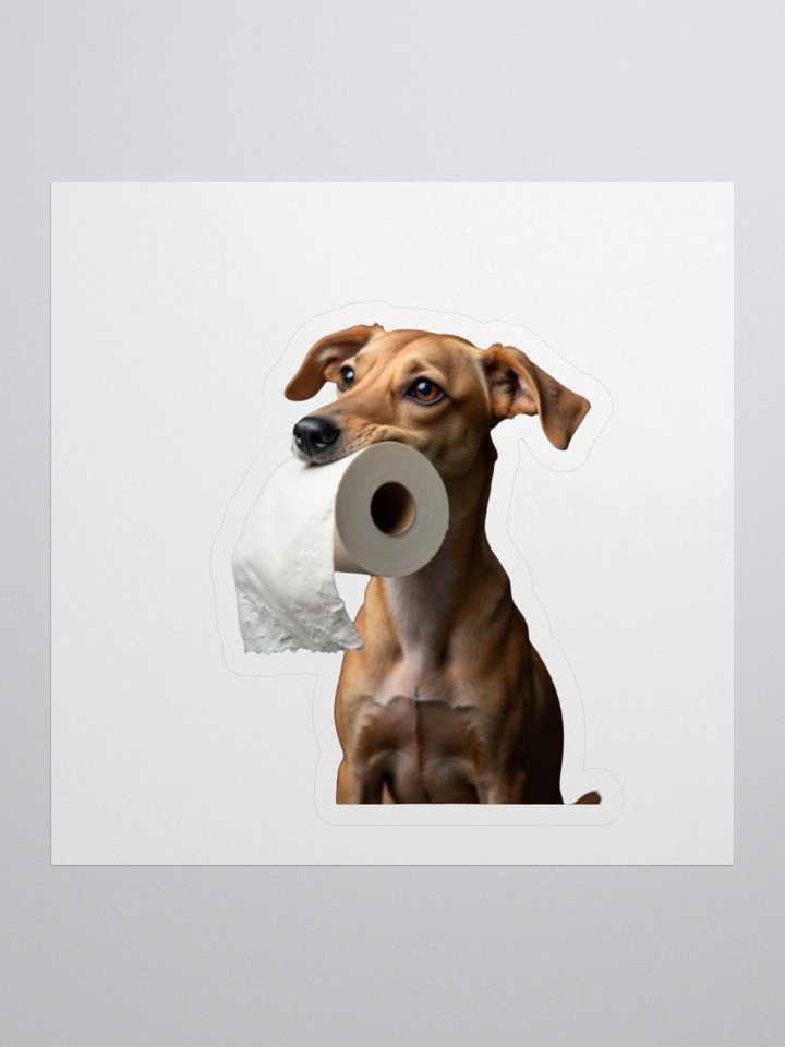 Potcake and toilet paper sticker product image (1)