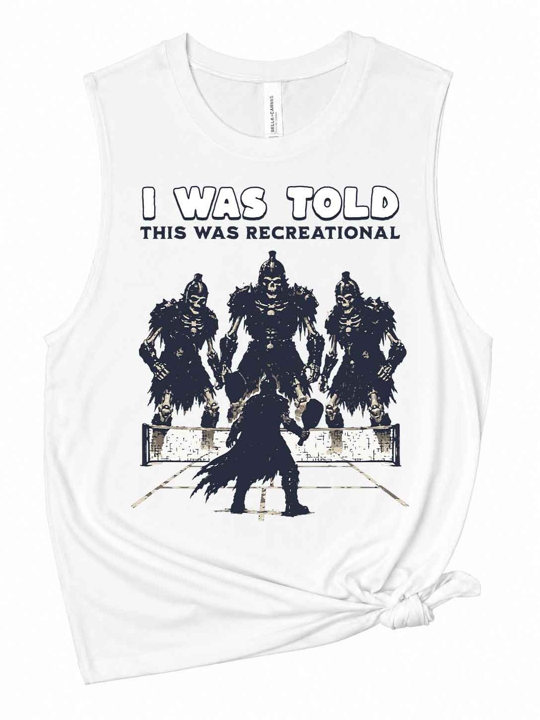 I Was Told This Was Recreational Tank Top – Funny Pickleball Tank Top product image (1)