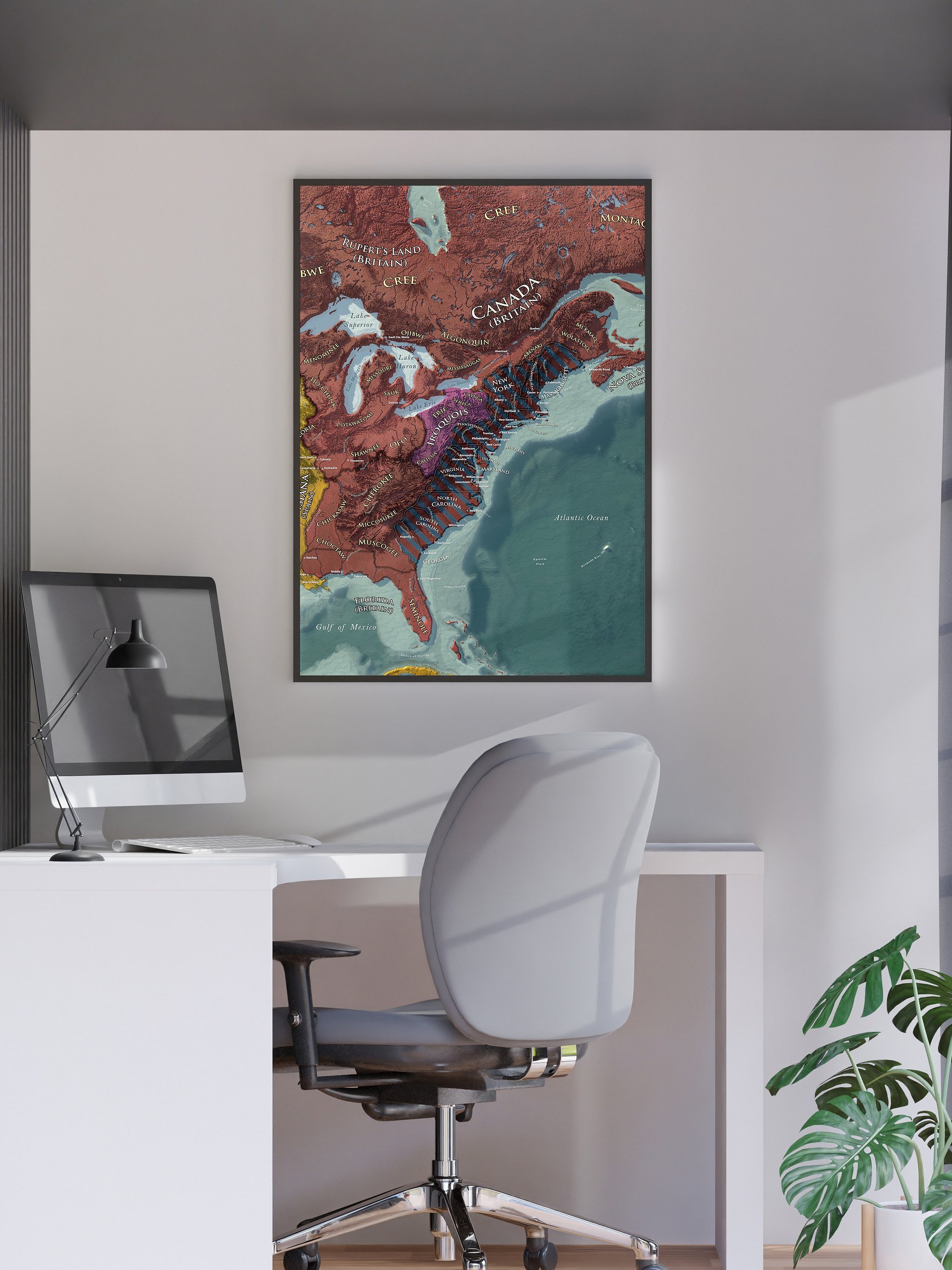 The American Revolution - 1776 - Framed Map product image (4)