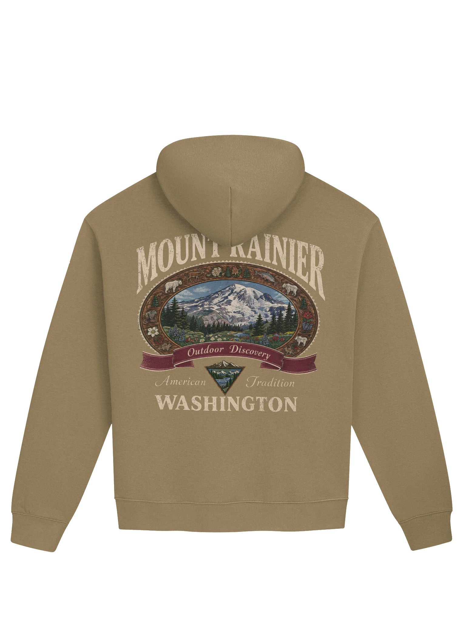 Mount Rainier Washington Vintage Hoodie product image (3)