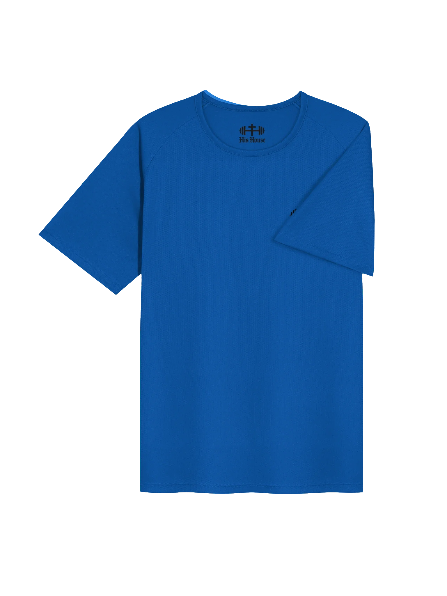 His House Mens Performance Crew Collar T-Shirt -Black Logo by His House