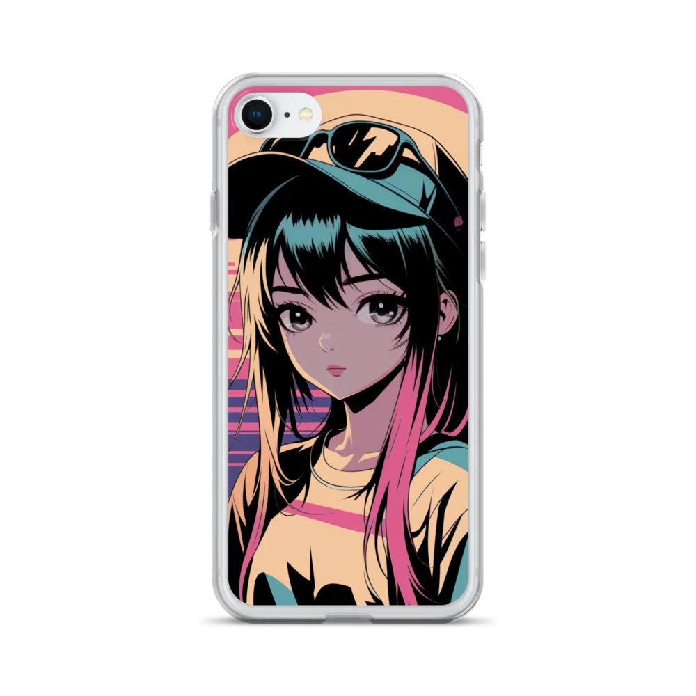Anime Girl Rainbow hair Iphone Cover product image (1)