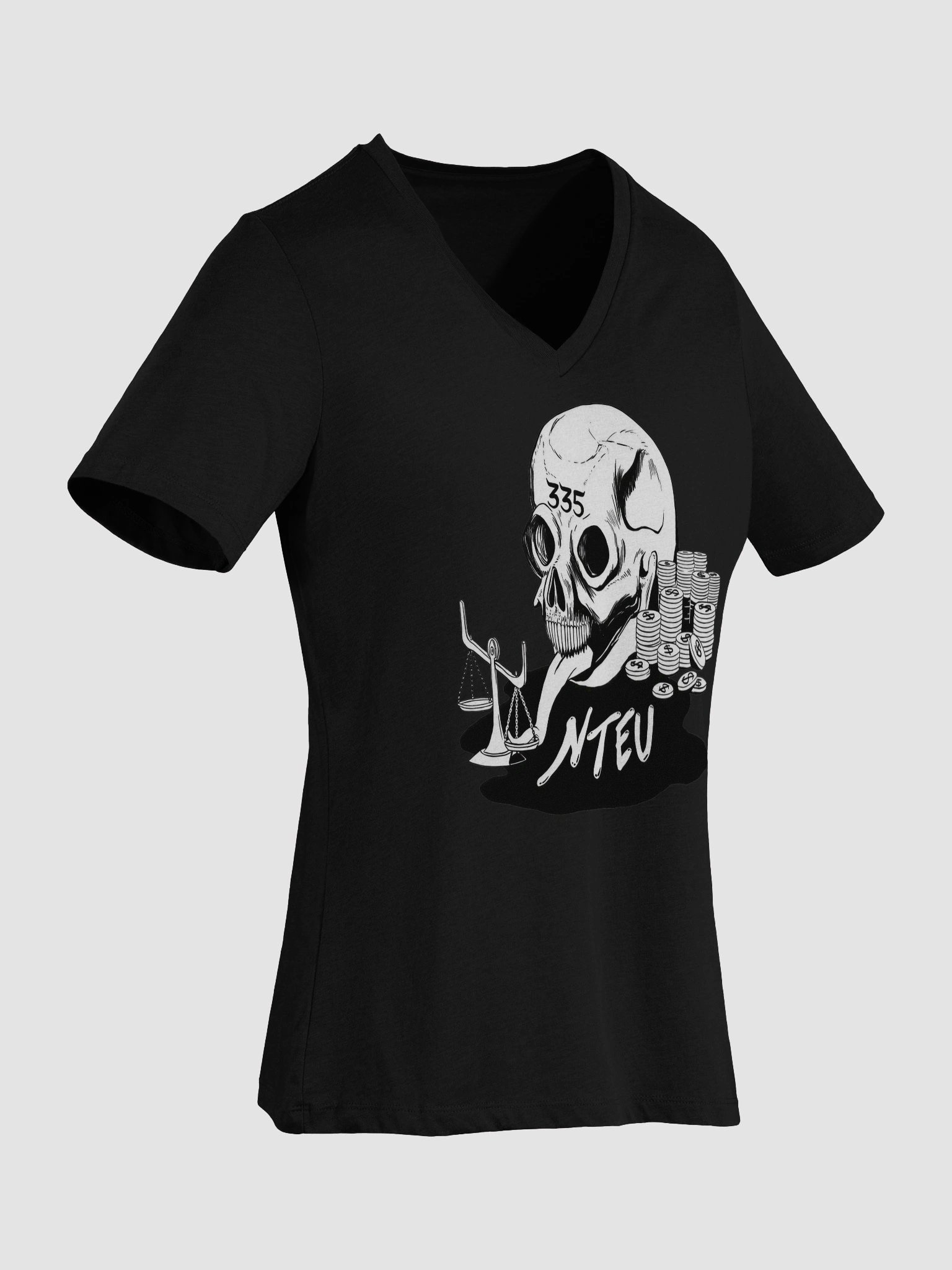 Skully Women's Cut V-Neck T-shirt product image (13)