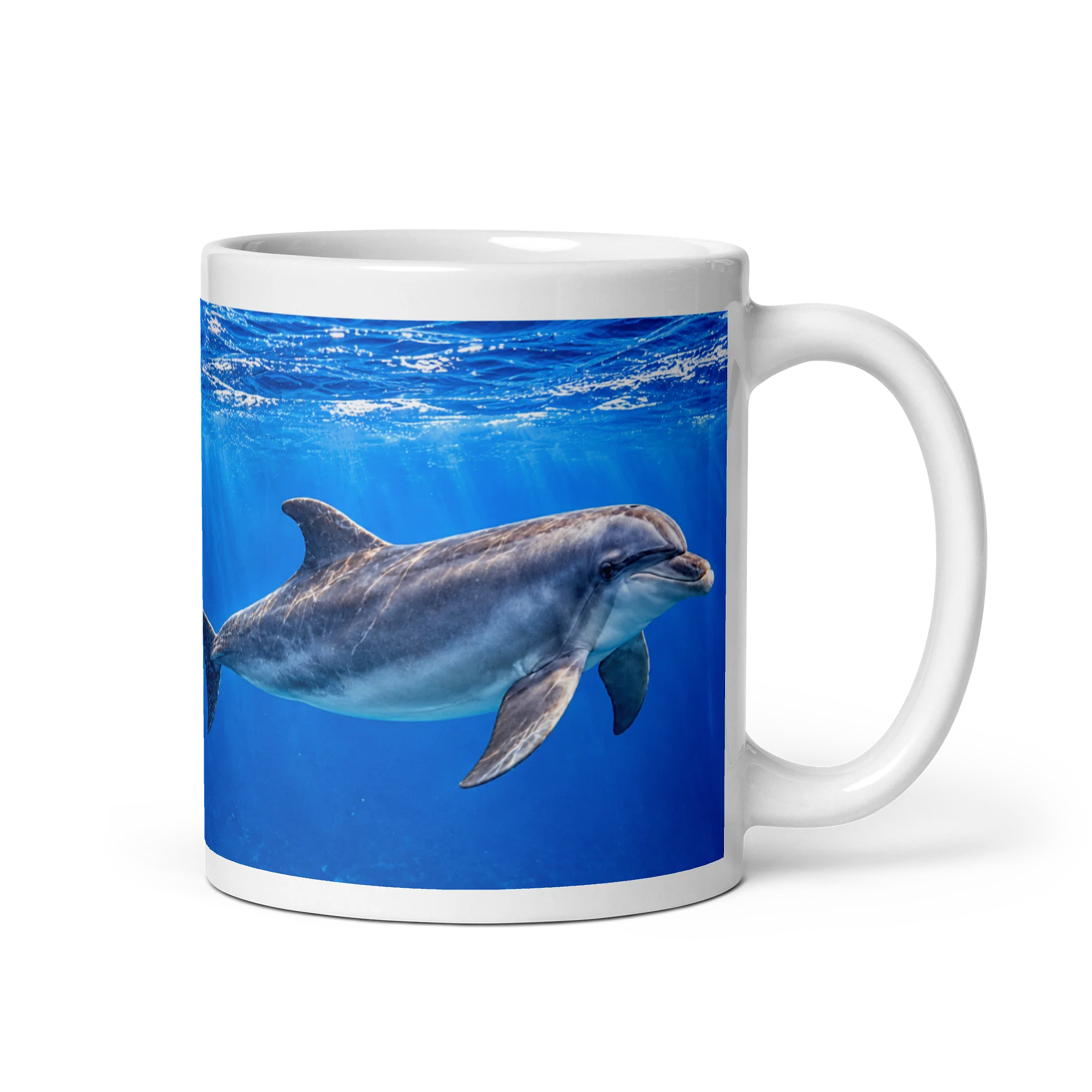 Dolphins Underwater Blue Ocean Mug product image (1)
