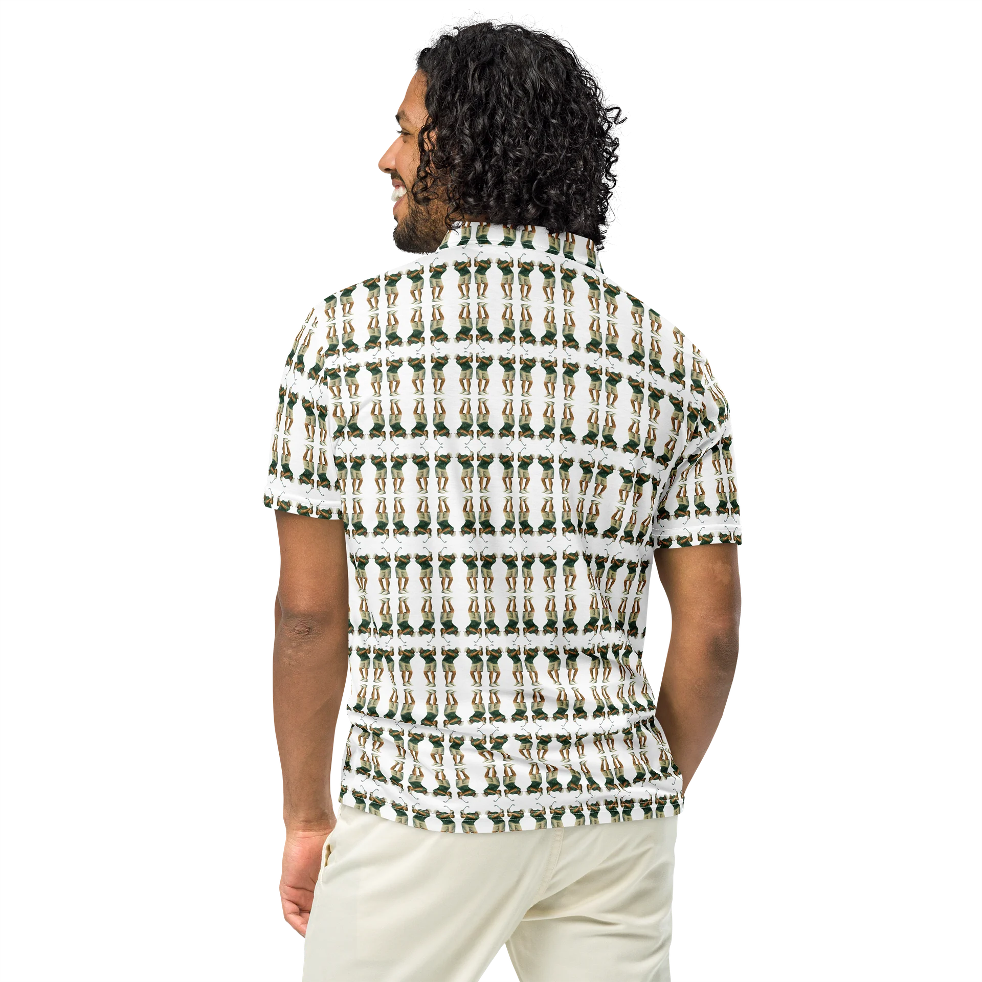 Abstract Pro Swing: Geometrischer Golf-Allover Men's Polo product image (5)