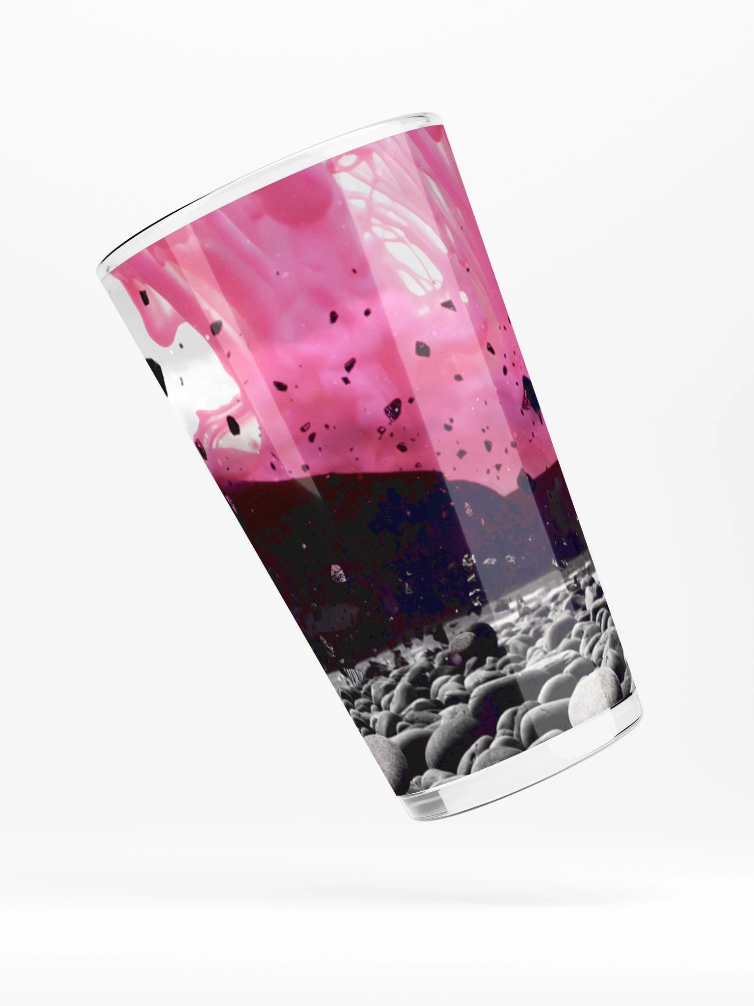 Pink Splash Pint Glass product image (4)