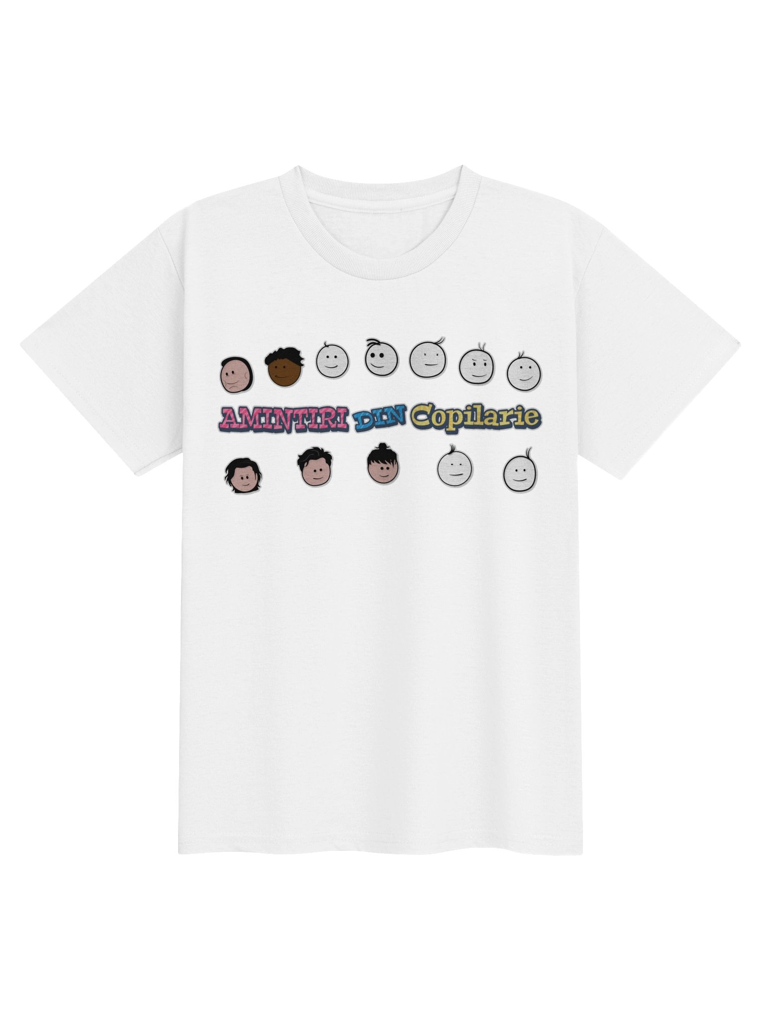 👕 Tricou Alb Deschis Băieți „Amintiri Din Copilărie” – Personajele product image (1)